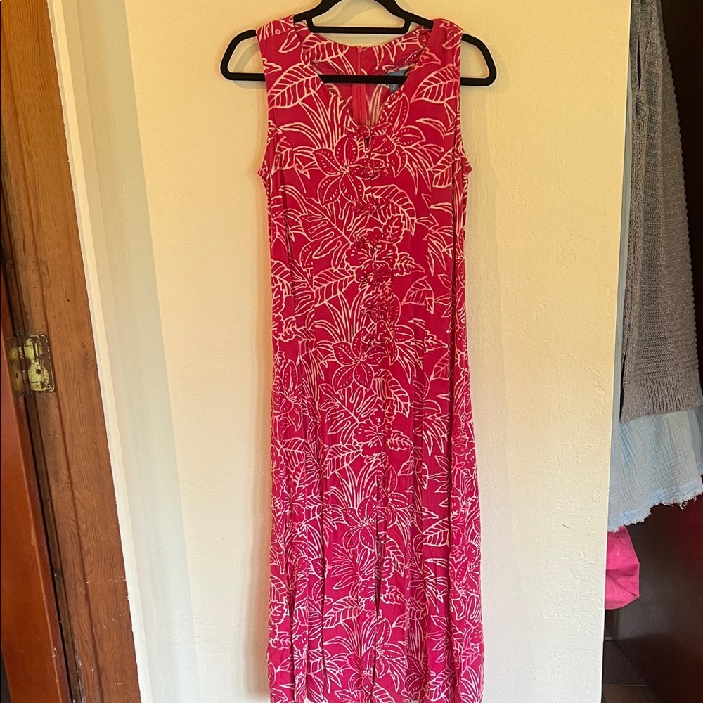 Blue ginger Floral Pink Sleeveless Maxi Dress